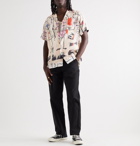 Wacko Maria - Basquiat Camp-Collar Printed Woven Shirt - Neutrals