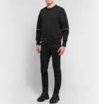 Alexander McQueen - Zip-Detailed Shell-Panelled Fleece-Back Cotton-Jersey Sweatshirt - Men - Black