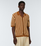 King & Tuckfield - Striped virgin wool bowling shirt