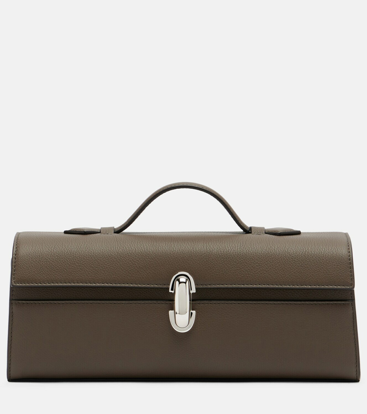 Savette Symmetry Slim Medium leather top-handle bag