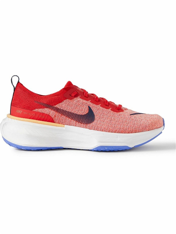 Photo: Nike Running - ZoomX Invincible 3 Flyknit Running Sneakers - Red
