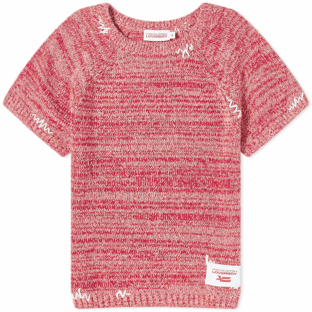 Photo: Charles Jeffrey Women's Label Knitted Baby T-Shirt in Red Marl