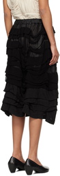 Comme des Garçons Comme des Garçons Black Tiered Midi Skirt