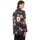 Stolen Girlfriends Club Black and Multicolor Floral Over Shirt