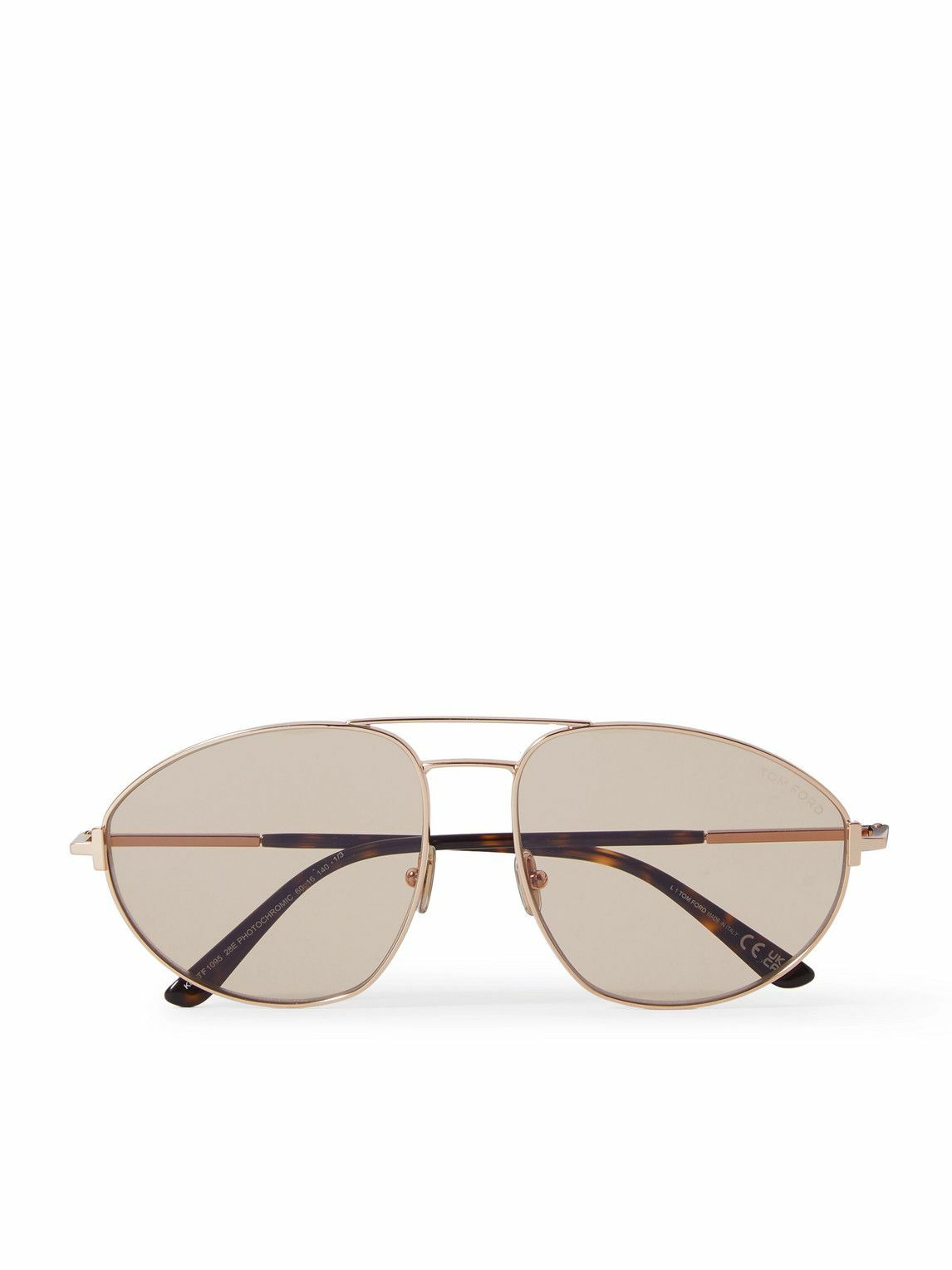 TOM FORD - Ken Aviator-Style Rose Gold-Tone Sunglasses TOM FORD display picture 3
