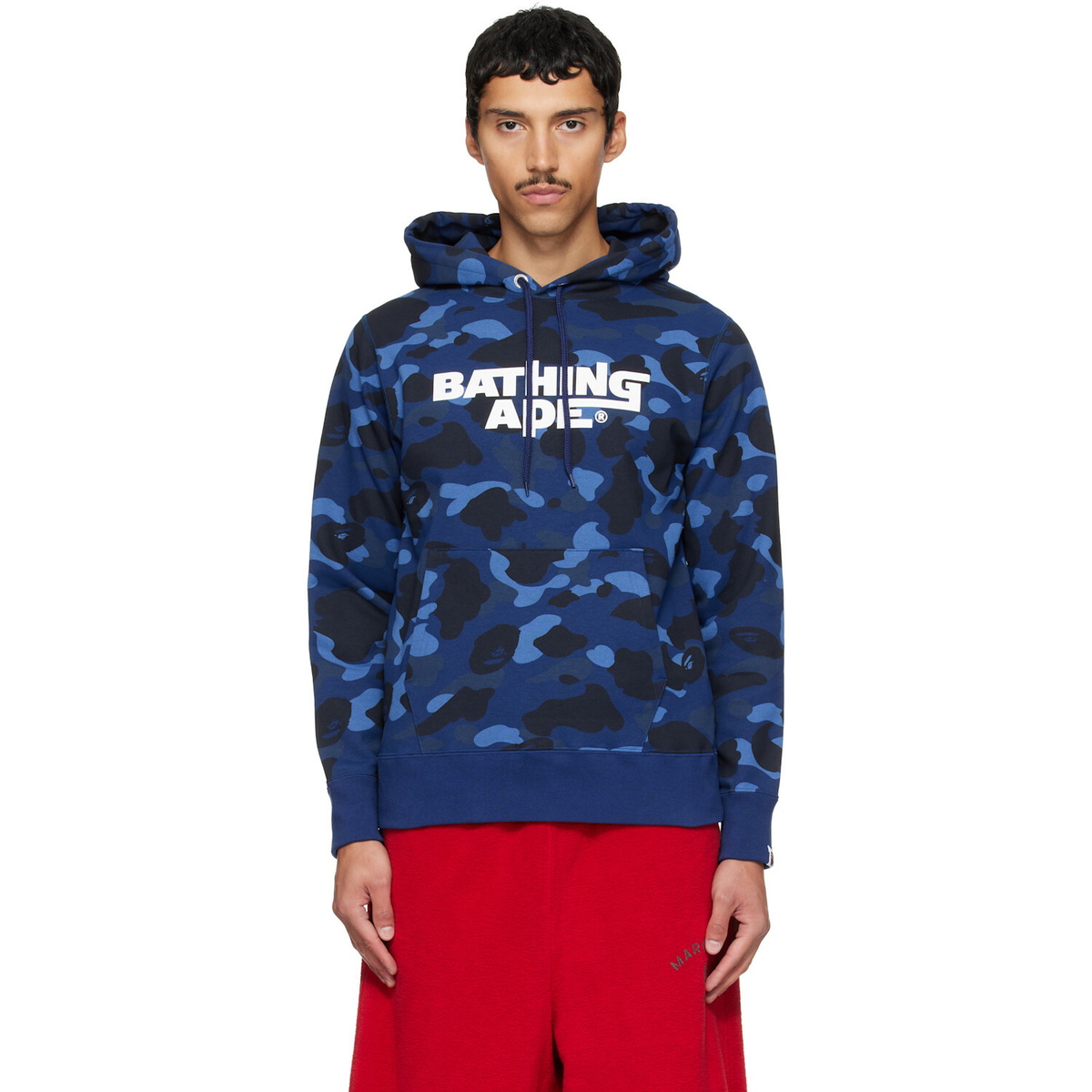BAPE Navy Color Camo Pullover Hoodie