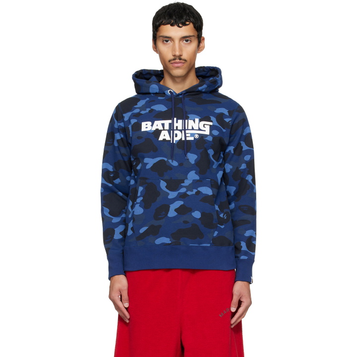 Photo: BAPE Navy Color Camo Pullover Hoodie