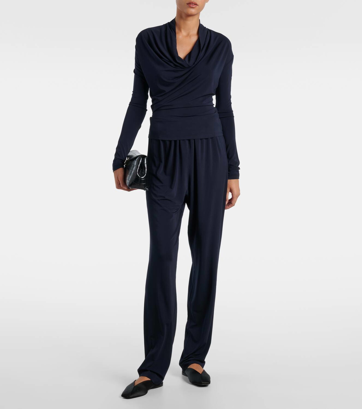 Tove Fina draped jersey top