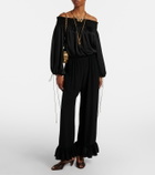 Chloé Silk crêpe de chine wide-leg pants