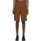 Paul Smith Brown Oversized Wool Shorts
