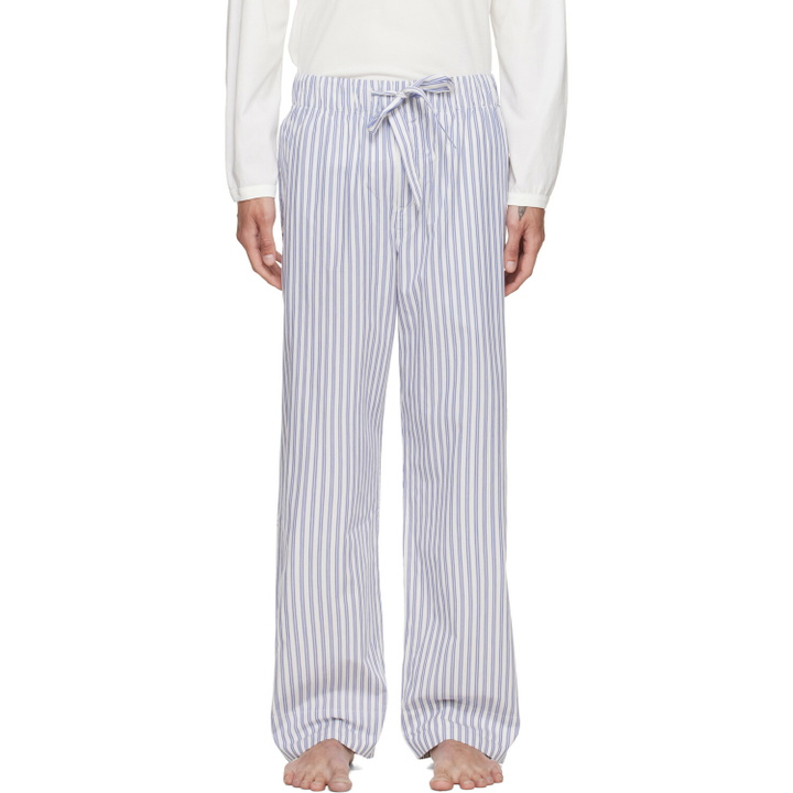 Photo: Tekla Blue & White Poplin Pyjama Pants