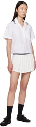 Sporty & Rich White 'SRC' Logo Abigail Miniskirt