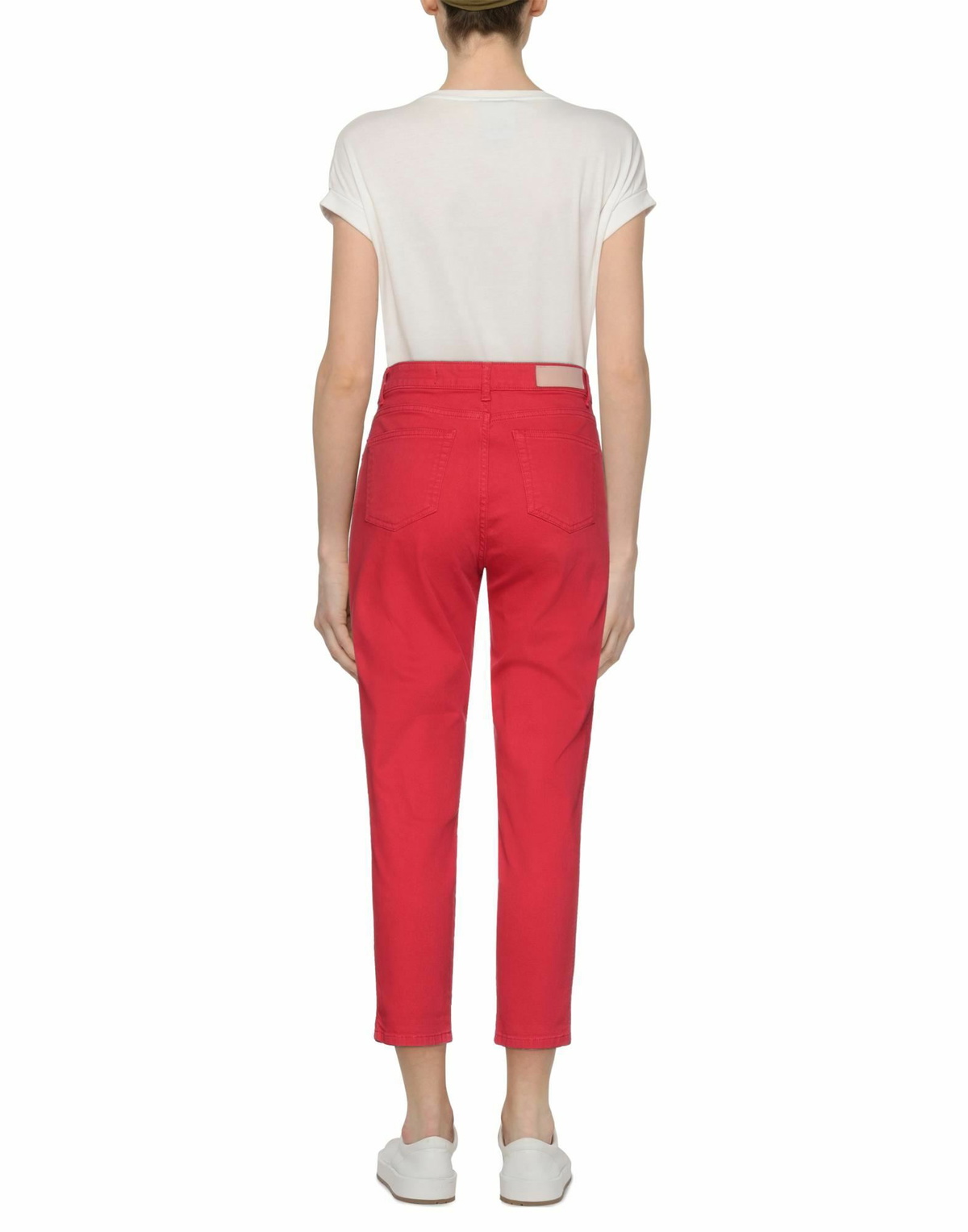 Manila Grace Womens Jeans in Red