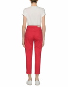 Manila Grace Womens Jeans in Red