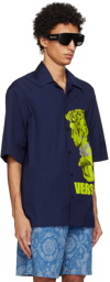 Versace Navy Graphic Shirt