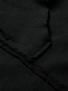 KAPITAL - Oversized Distressed Cotton-Jersey Hoodie - Black