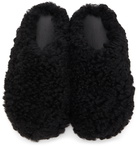 Marni Black Shearling Sabot Clogs