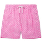 Anderson & Sheppard - Slim-Fit Mid-Length Floral-Print Swim Shorts - Pink