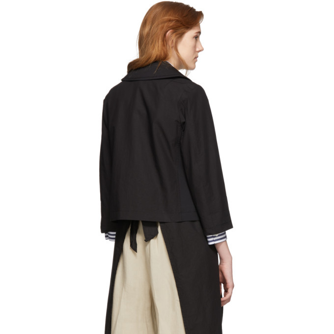 Tricot Comme des Garcons Black Wool Round Collar Jacket Tricot