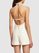 VALENTINO - Crepe Couture Short Halter Jumpsuit