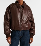 Agolde x Shoreditch Ski Club Tate faux leather bomber jacket