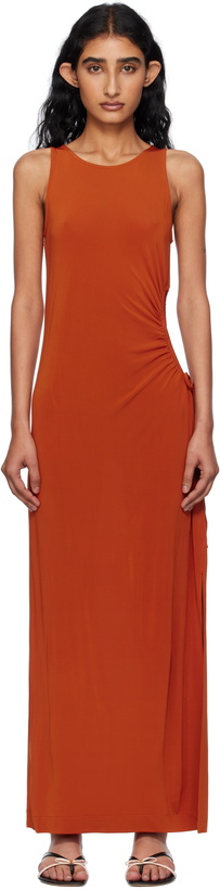 Photo: Max Mara Orange Caro Maxi Dress