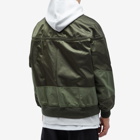 Comme Des Garçons Homme Men's Nylon Twill 3 Layer Bomber Jacket in Khaki