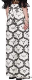 Chopova Lowena White Flocked Jeans