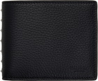 Valentino Garavani Black Rockstud Grainy Calfskin Wallet