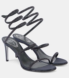 Rene Caovilla Cleo 80 glitter satin sandals