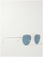 Mr Leight - Roku II Aviator-Style Titanium Sunglasses
