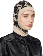 Ernest W. Baker Beige Rose Jacquard Balaclava