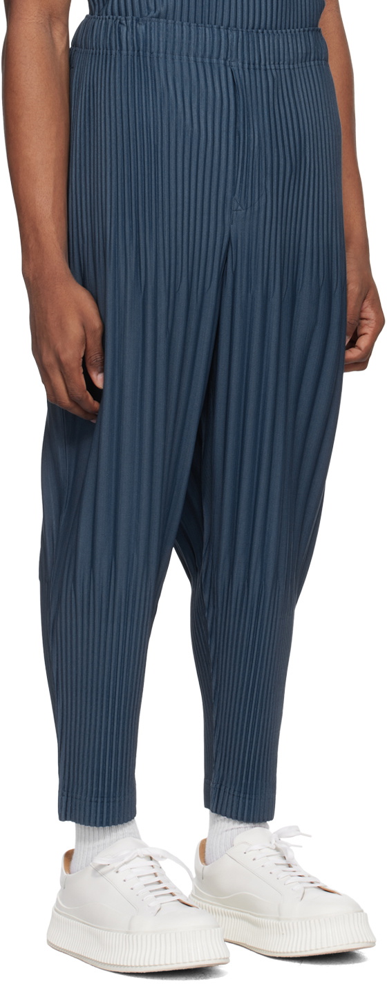 HOMME PLISSÉ ISSEY MIYAKE Blue Color Pleats Trousers Homme Plisse