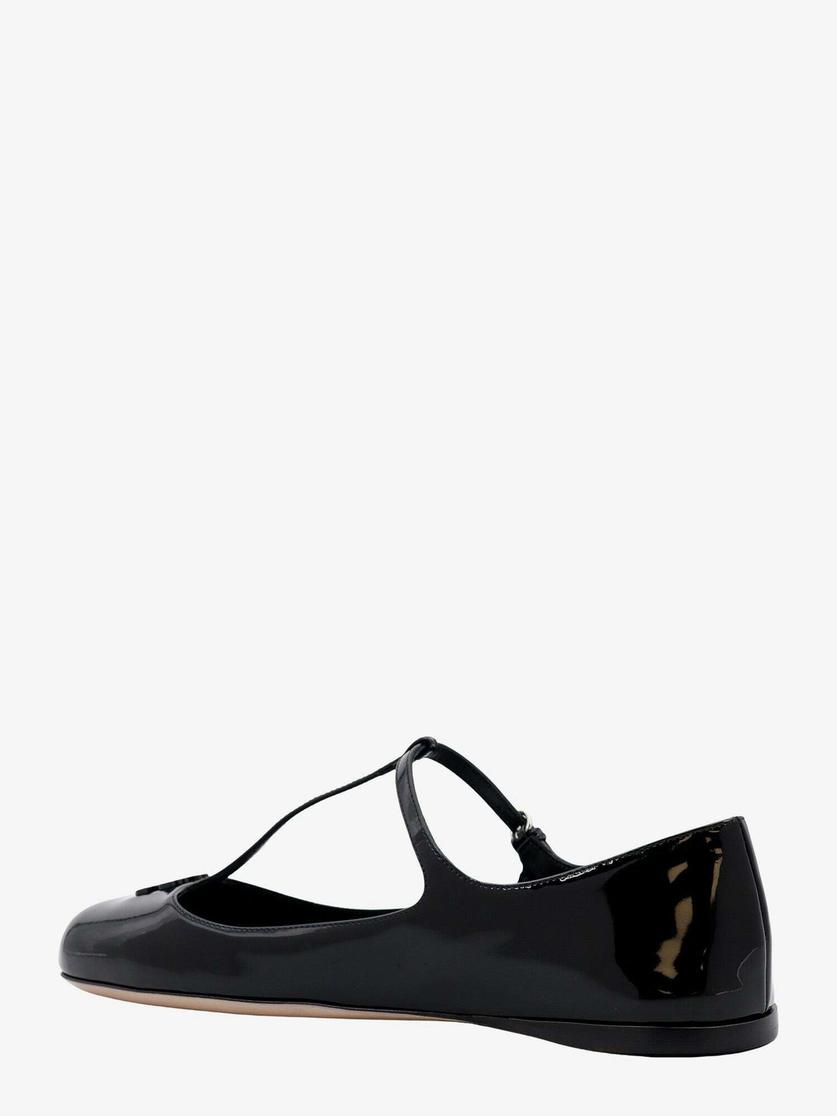 miu miu leather ballerinas with belts