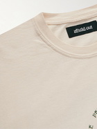 Afield Out® - Peace Garment-Dyed Printed Cotton-Jersey T-Shirt - Neutrals