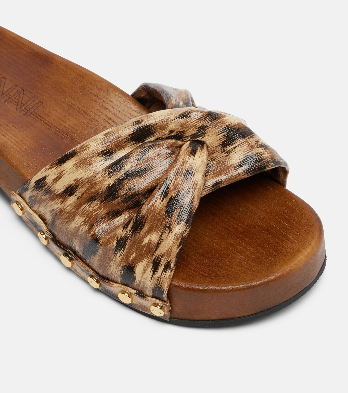 Ganni Tia leopard-print clogs