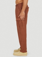 Handloom Cargo Pants in Brown