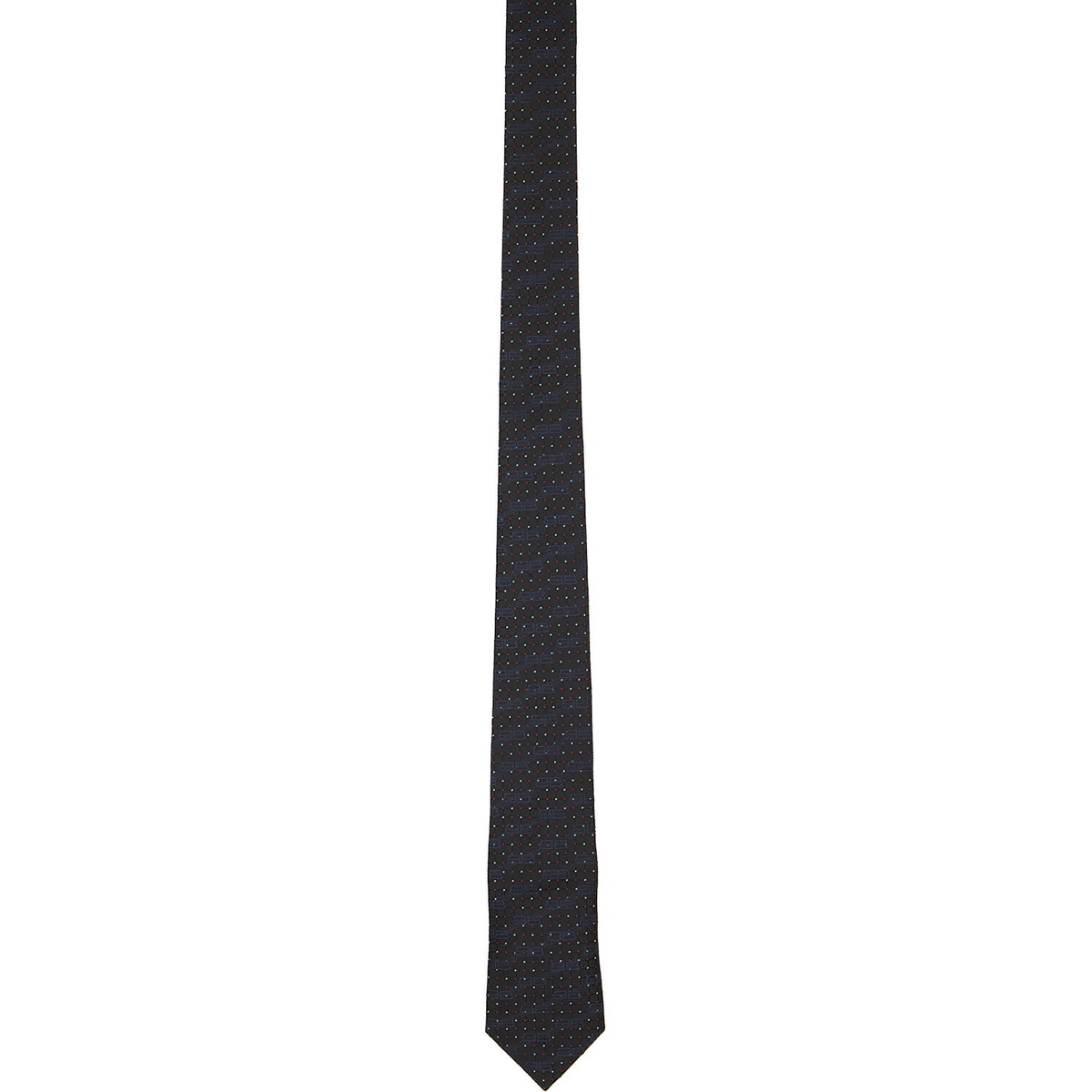 Balenciaga Navy Monogram Square Jacquard Tie