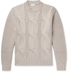 Brioni - Cable-Knit Cashmere Sweater - Neutrals