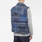 Eastlogue Men's Wind Resistant Down Vest in Navy Paisley