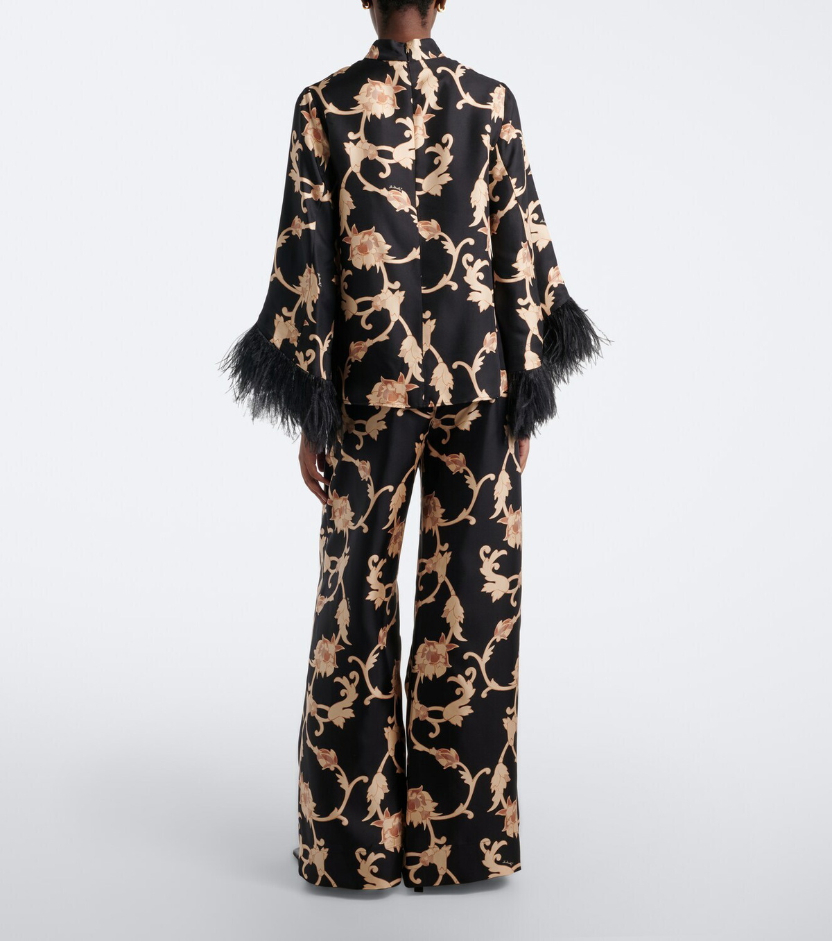 La DoubleJ Buttercup printed silk palazzo pants