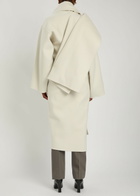Calvin Klein Amelia Scarf-effect Wool and Cashmere-blend Coat Ivory