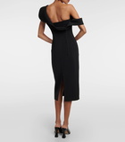 Bottega Veneta One-shoulder wool bustier dress