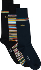 Paul Smith Three-Pack Multicolor 'Artist Stripe' Socks
