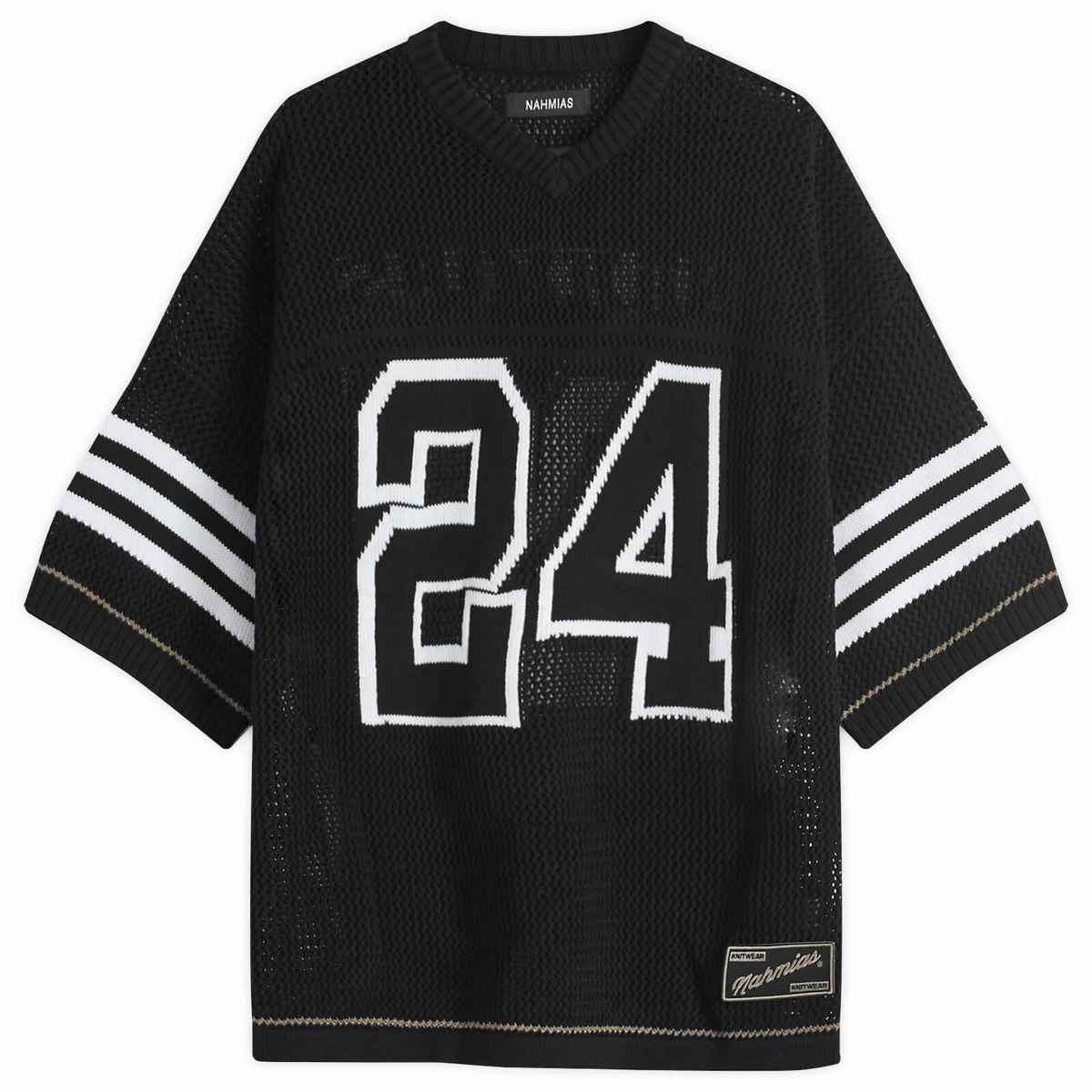 Nahmias Men's Knit 24 Football Shirt in Black Nahmias