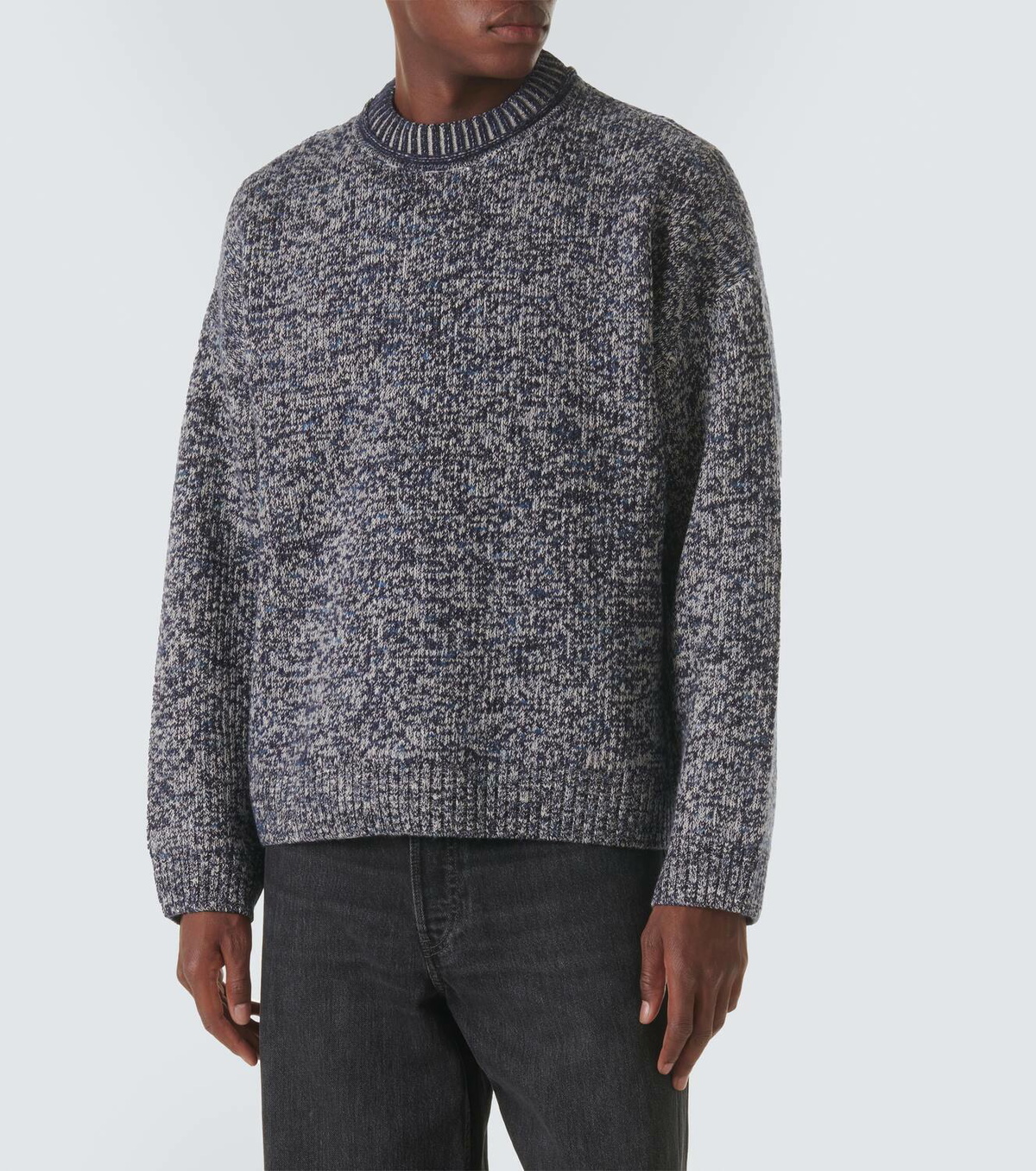 Acne Studios Jacquard wool-blend lamé sweater Acne Studios