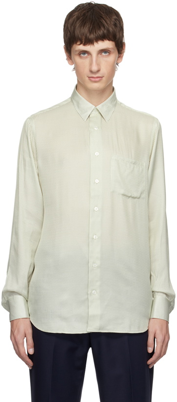 Photo: Lardini White Striped Shirt