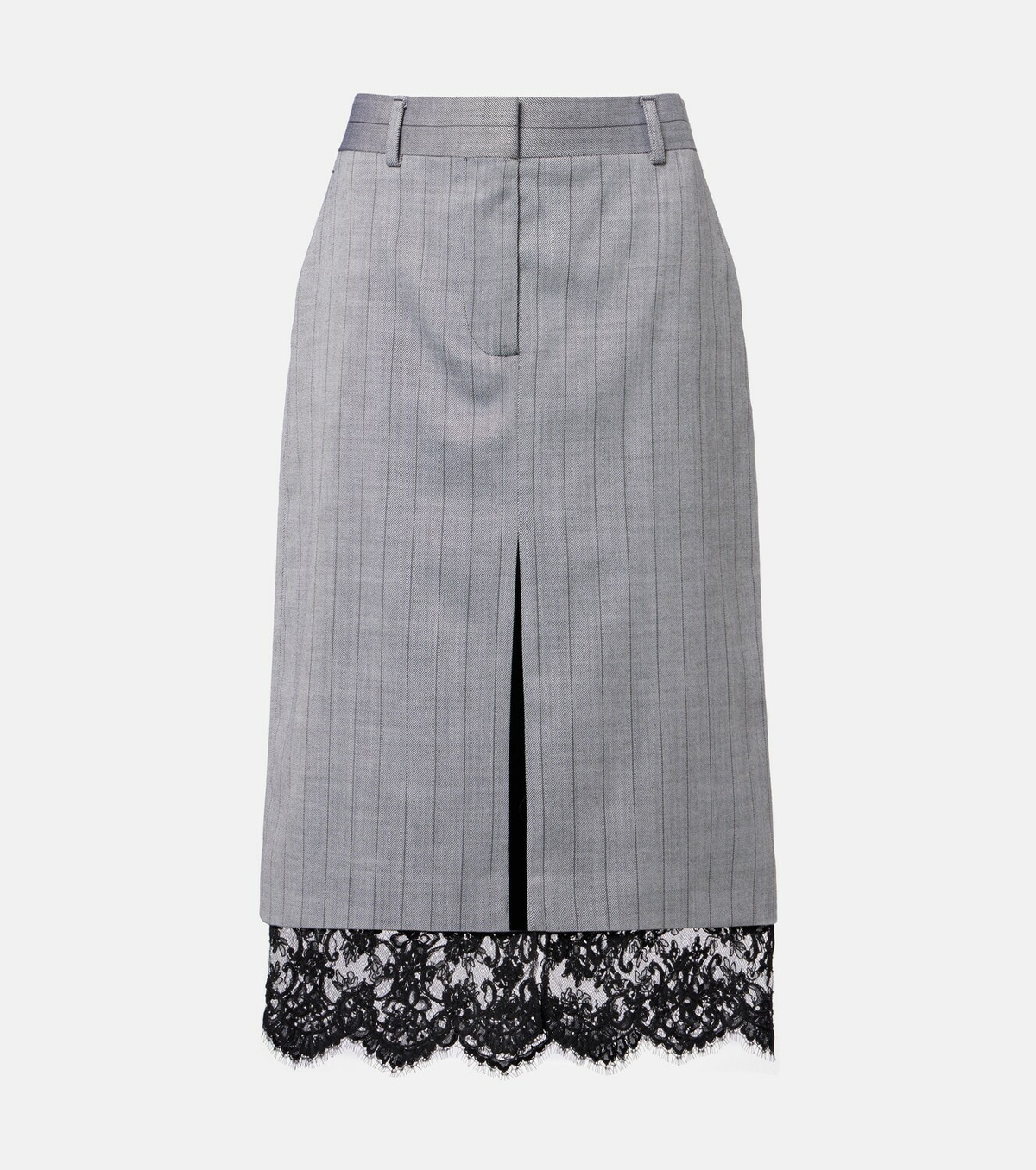 Stella McCartney Pinestripe wool midi skirt