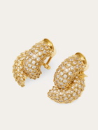 Ferragamo Womens Sculptural earrings in Gold
