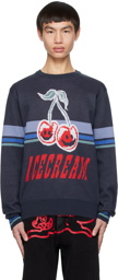 ICECREAM Navy Cherry Sweater